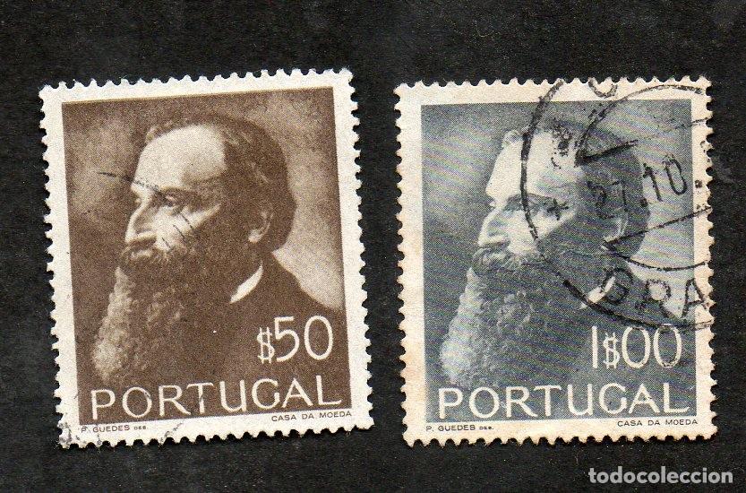Sellos: FILA 1951 PORTUGAL AF-729-730 YT 740-741 NASCIMENTO GUERRA JUNQUEIRO CIRCULADO