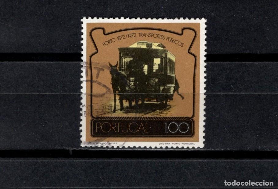 Sellos: Sello usado. Centenario del transporte P&uacute;blico. 1 escudo. 1973. Yvert 1200.