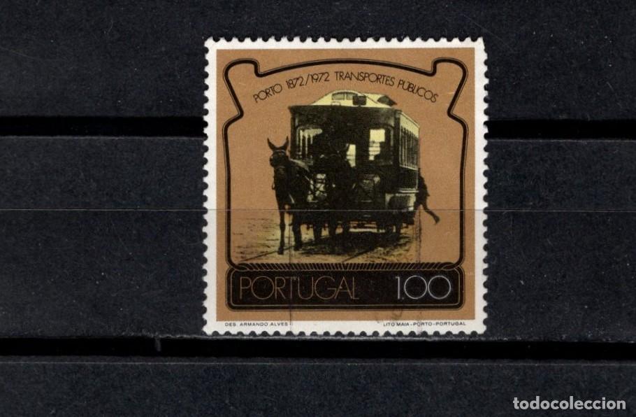 Sellos: Sello usado. Centenario del transporte P&uacute;blico. 1 escudo. 1973. Yvert 1200.