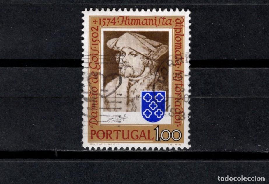 Sellos: Sello usado. IV Centenario muerte de Dami&atilde;o de G&oacute;is. 1 escudo. 1974. Yvert 1208.