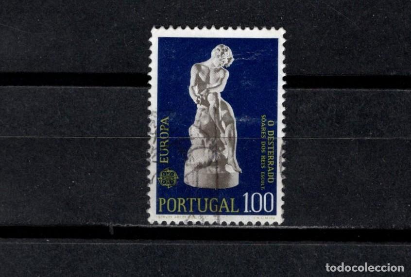 Sellos: Sello usado. Emisi&acute;pn Europa 1974. Esculturas. 1 escudo. 1974. Yvert 1211.