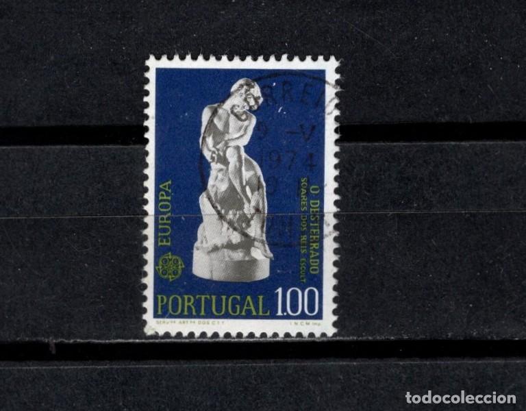 Sellos: Sello usado. Emisi&acute;pn Europa 1974. Esculturas. 1 escudo. 1974. Yvert 1211.