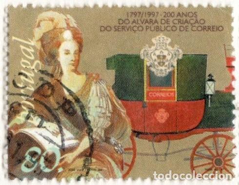Sellos: Portugal. 220 a&ntilde;os del servicio de correos-1997. YT-2191. S. Completa, Usado