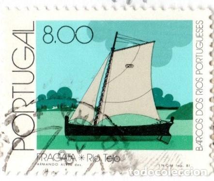 Sellos: Portugal. Barcos dela rivera Portuguesa. 1981. YT-1494. Usado