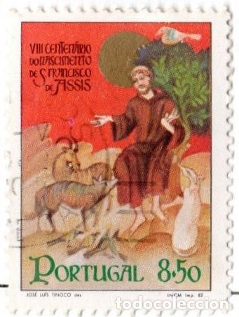 Sellos: Portugal. 8&ordm; Anv del nacimiento de As&iacute;s. 1982. YT-1530. Usado