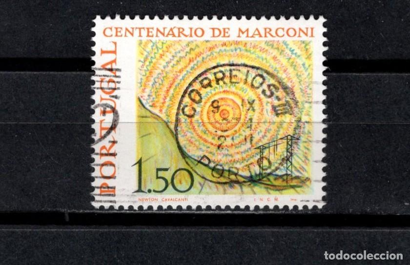 Sellos: Sello usado. Centenario nacimiento de Marconi. 1,50 euros. 1974. Yvert 1217.
