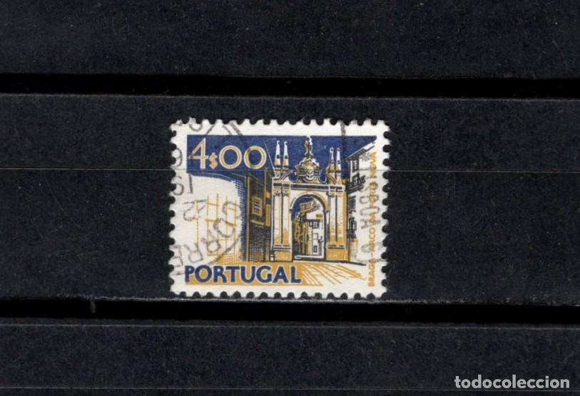 Sellos: Sello usado. Arco da Porta Nova. Braga. 4 escudos. 1974. Yvert 1223.