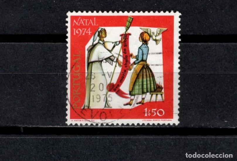 Sellos: Sello usado. Navidad. La Anunciaci&oacute;n. 1,50 escudos. 1974. Yvert 1243.