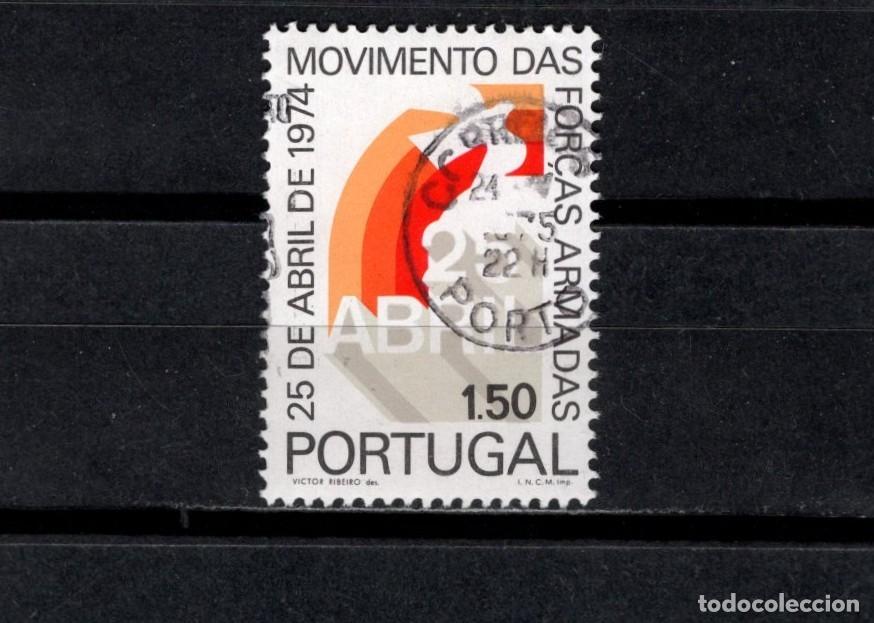 Sellos: Sello usado. Movimiento 25 Abril Fuerzas Armadas. 1,50 escudos. 1974. Yvert 1246.