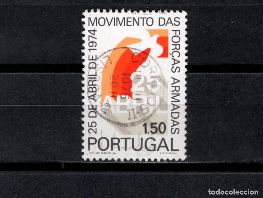 Sellos: Sello usado. Movimiento 25 Abril Fuerzas Armadas. 1,50 escudos. 1974. Yvert 1246.