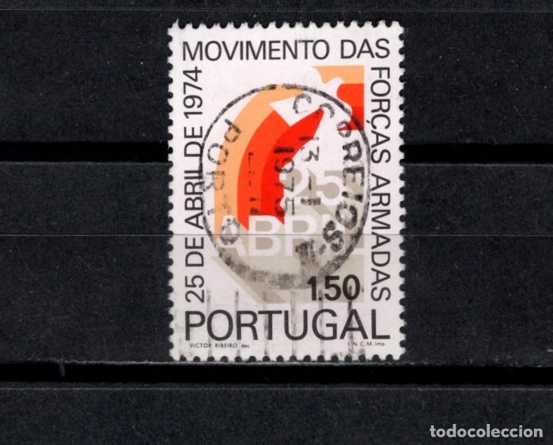 Sellos: Sello usado. Movimiento 25 Abril Fuerzas Armadas. 1,50 escudos. 1974. Yvert 1246.
