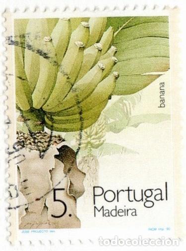 Sellos: Portugal. Madeira. Banana. 1990. YT-143. Usado
