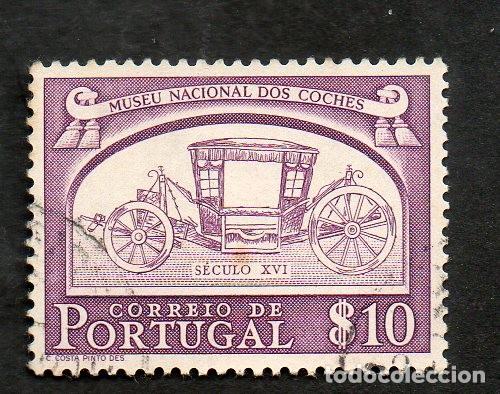 Sellos: FILA 1952 PORTUGAL AF-741 YT 752 MUSEU NACIONAL COCHES CIRCULADO