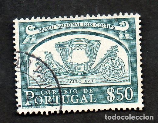 Sellos: FILA 1952 PORTUGAL AF-743 YT 754 MUSEU NACIONAL COCHES CIRCULADO
