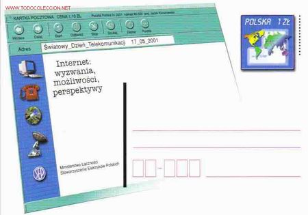 Sellos: POLONIA, ENTERO POSTAL , TEMA INTERNET - Foto 1