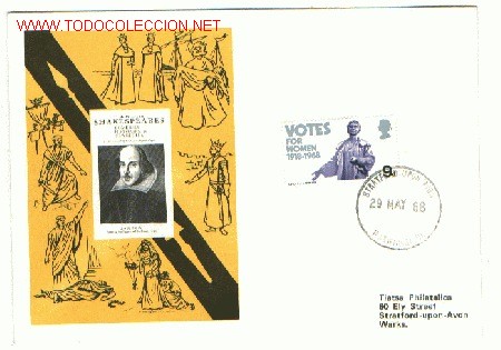 Sellos: Entero Postal  de William Shakespeare - Foto 1
