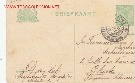 Sellos: BONITO ENTERO POSTAL DE HOLANDA - Foto 1