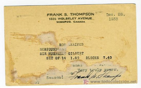 Sellos: Postal Canada Post 1933 - Foto 2