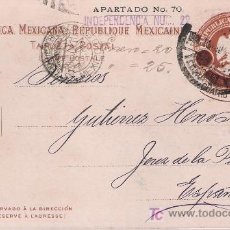 Sellos: ENTERO POSTAL MÉJICO. DE VERACRUZ A JEREZ DE LA FRONTERA. 1904.. Lote 21165947