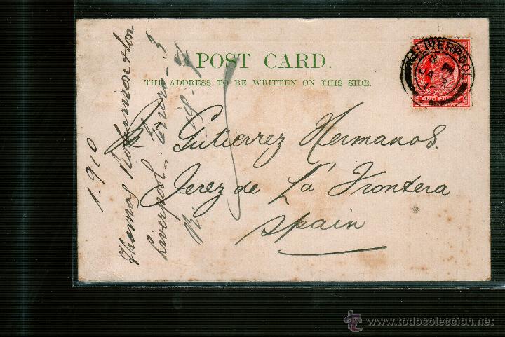 Sellos: ENTERO POSTAL DE INGLATERRA A JEREZ. - Foto 1