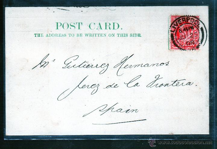 Sellos: ENTERO POSTAL DE INGLATERRA A JEREZ. - Foto 1