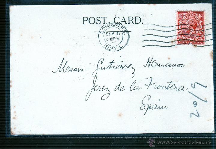 Sellos: ENTERO POSTAL DE INGLATERRA A JEREZ. - Foto 1