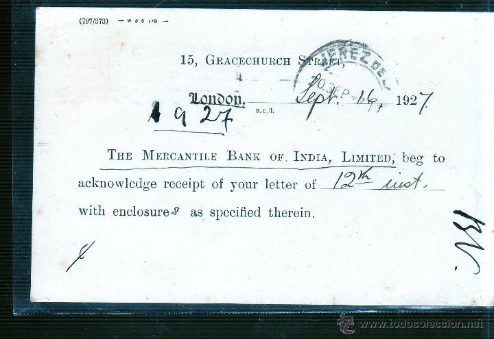 Sellos: ENTERO POSTAL DE INGLATERRA A JEREZ. - Foto 2
