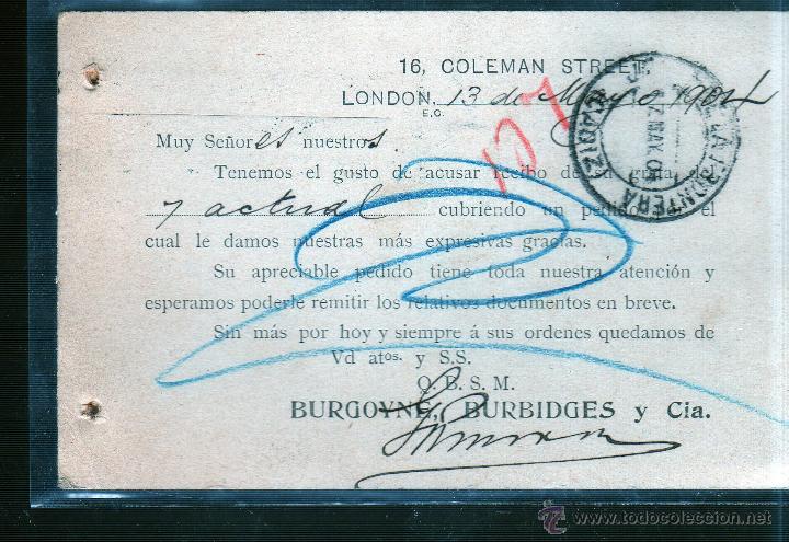 Sellos: ENTERO POSTAL DE INGLATERRA A JEREZ. - Foto 2
