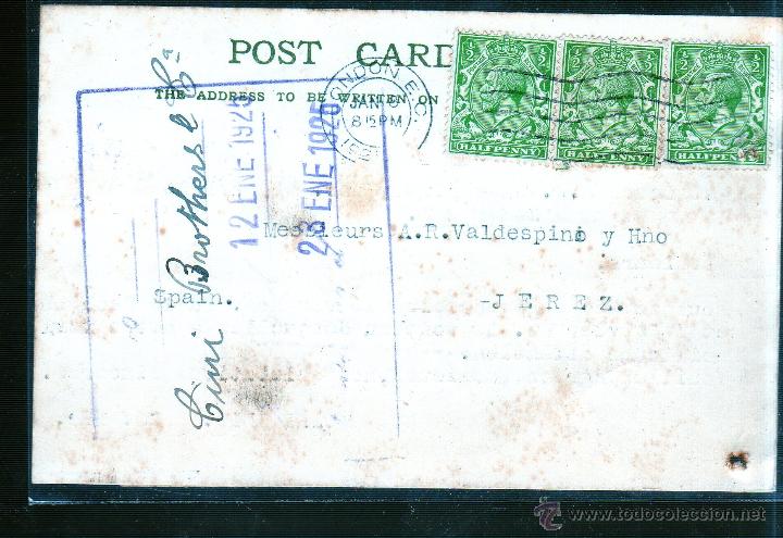 Sellos: ENTERO POSTAL DE INGLATERRA A JEREZ. - Foto 1