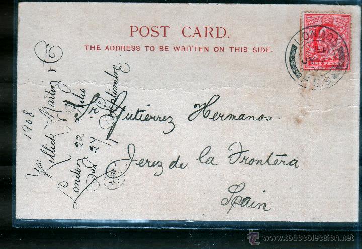 Sellos: ENTERO POSTAL DE INGLATERRA A JEREZ. - Foto 1
