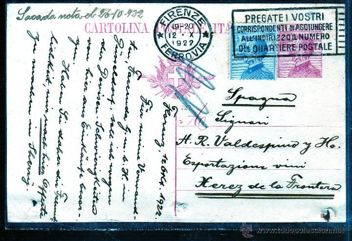 Sellos: ENTERO POSTAL. ITALIA - Foto 1