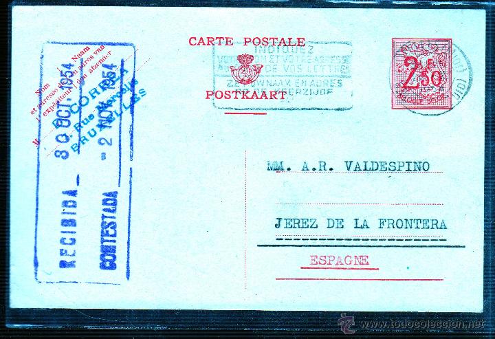 Sellos: ENTERO POSTAL. BELGICA. - Foto 1