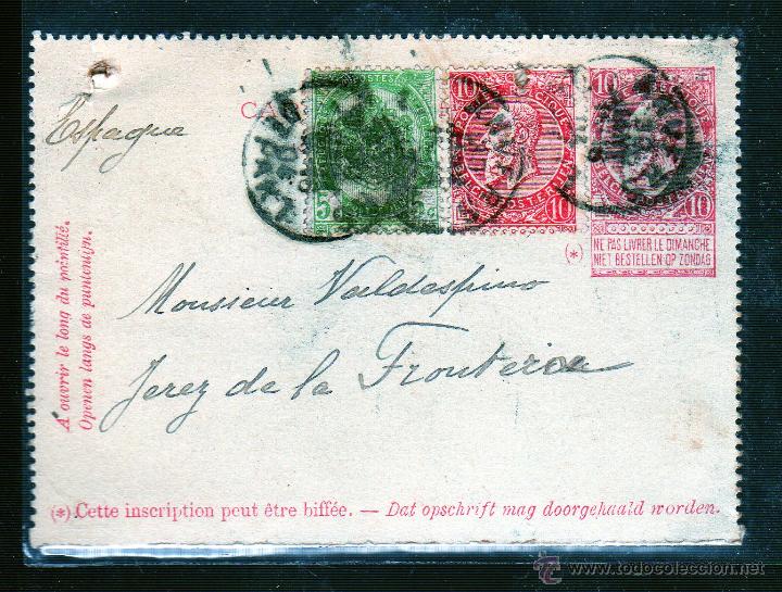Sellos: ENTERO POSTAL. BELGICA. - Foto 1