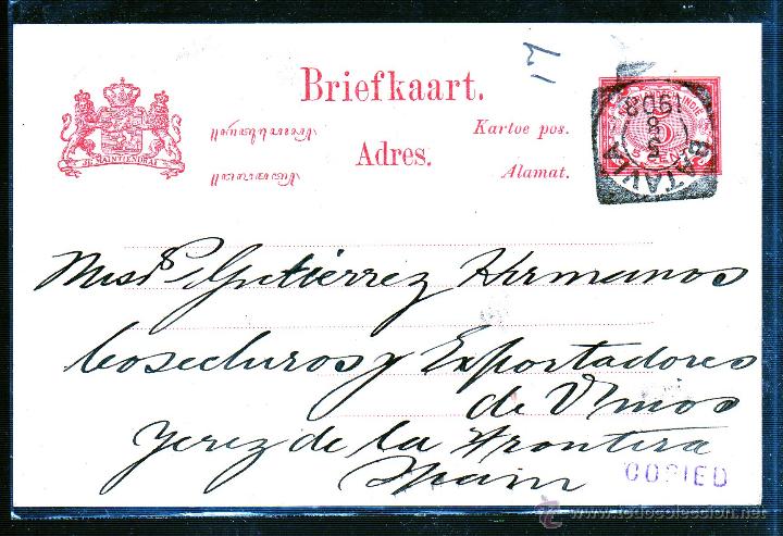 Sellos: ENTERO POSTAL. HOLANDA - Foto 1