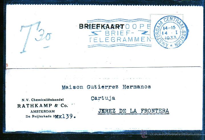 Sellos: ENTERO POSTAL. HOLANDA - Foto 1