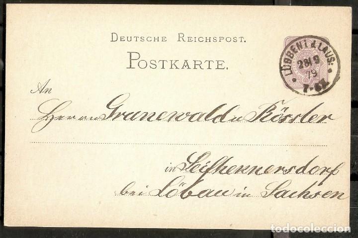 Sellos: ALEMANIA IMPERIO. 1879. POSTKARTE. LÜBBEN - Foto 1 - 294815223
