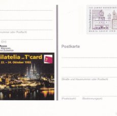 Sellos: ALEMANIA 1993 - PHILATELIA T' CARD / 900 ANIV. DE ABADÍAS BENEDICTINAS DE MARIA LAACH Y BURSEFELDE. Lote 365111971