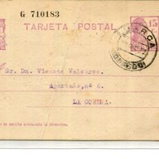 Sellos: ENTERO POSTAL-II REPUBLICA ESPAÑOLA-AÑO 1932 CIRCULADO LUARCA-LACORUÑA