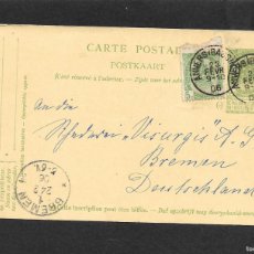 Sellos: ENTERO POSTAL DE ANVERS A BREMEN. 22-2-1906. Lote 401044959