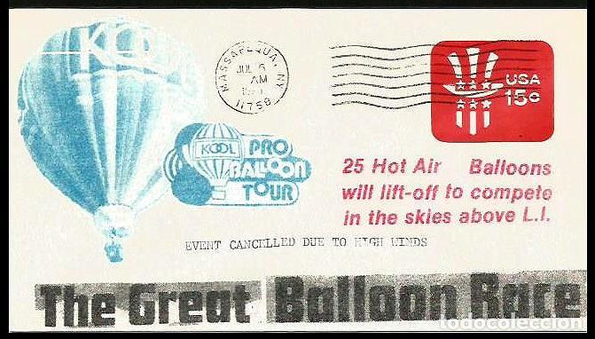 Sellos: USA 1980 LA GRAN CARRERA DE GLOBOS