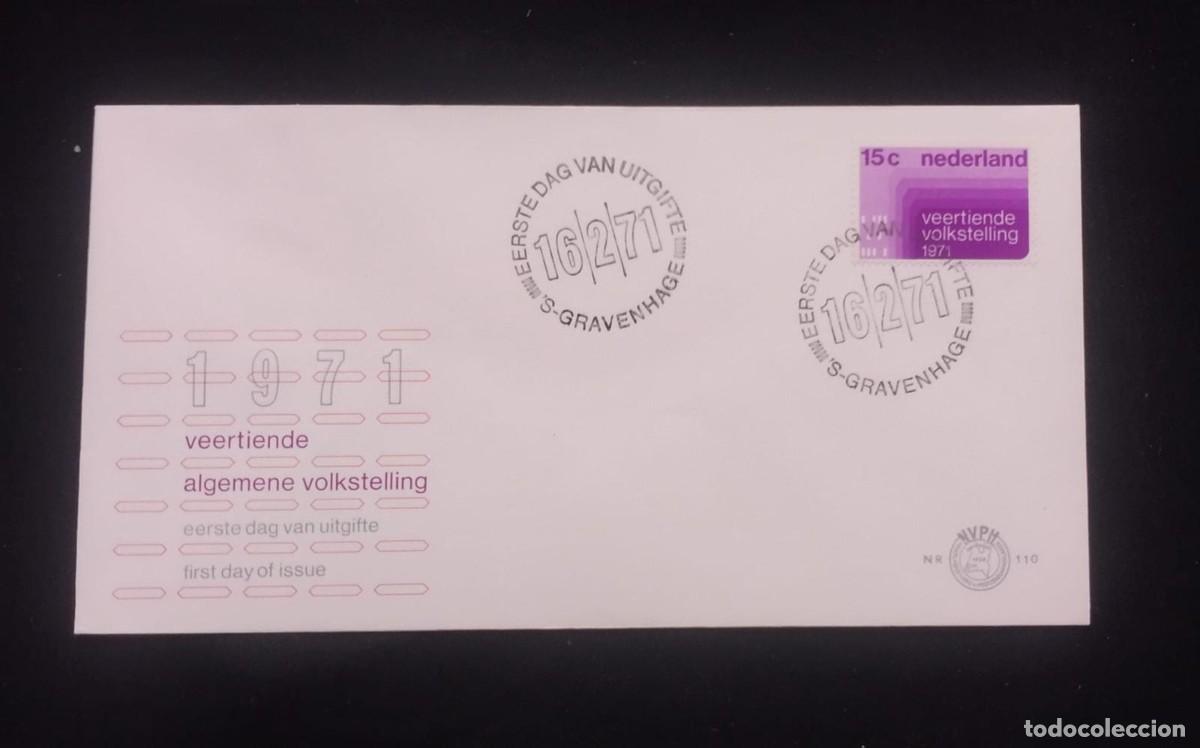 Sellos: C) 1971. NETHERLANDS. FDC.FOURTEENTH GENERAL CENSUS. XF - Foto 1