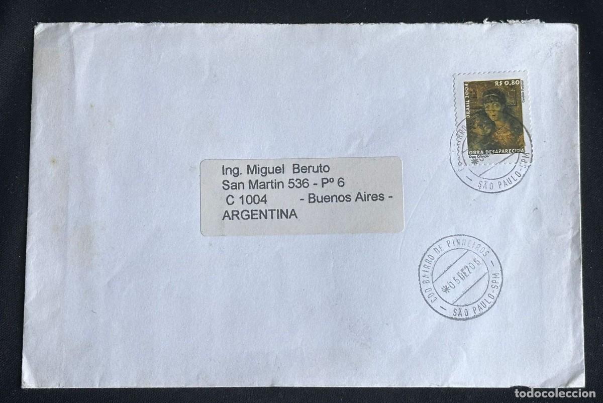 Sellos: CM) 2005. BRAZIL. MISSING WORK. ENVELOPE SENT ARGENTINA. XF - Foto 1