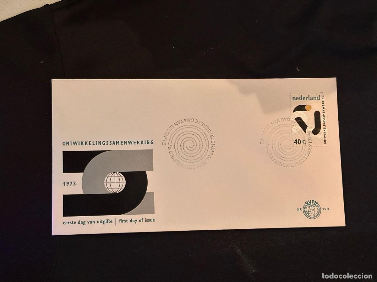 Sellos: CM) 1973. NETHERLANDS. CHAINS LOGO.FDC. DEVELOPMENT COOPERATION. XF - Foto 1
