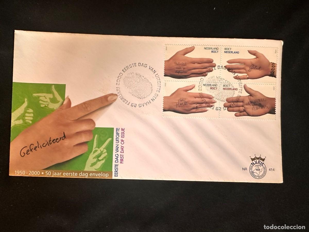 Sellos: CM) 2000. NETHERLANDS. HANDS. FDC. CONGRATULATIONS. XF - Foto 1