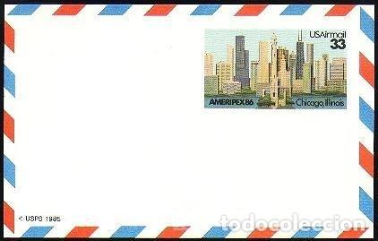 Timbres: USA 1985 ENTERO POSTAL AMERIPEX 86