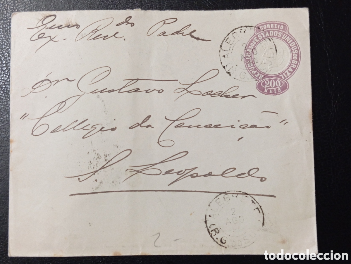 Sellos: Sobre postal Brasil 1902 - Foto 1