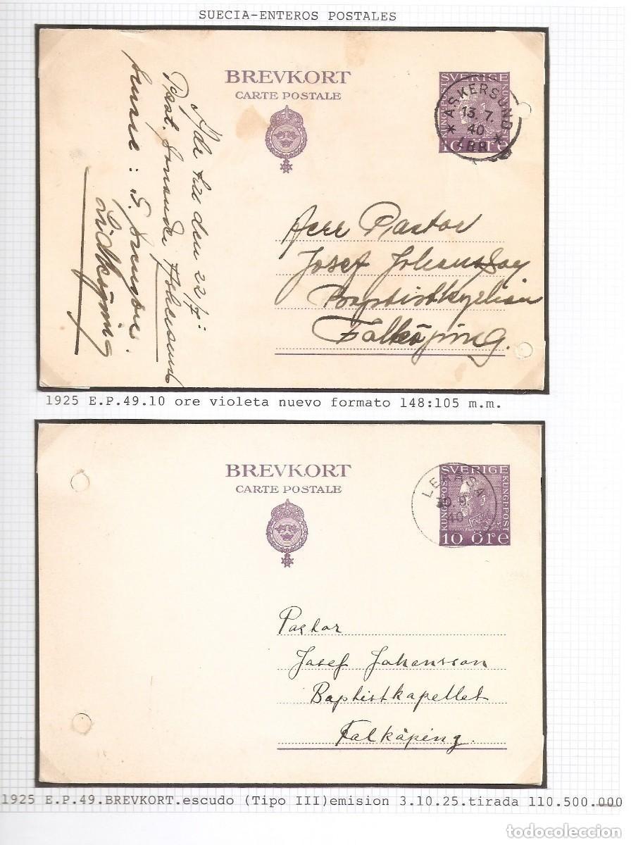 Sellos: SUECIA. 2 ENTEROS POSTALES. - Foto 1