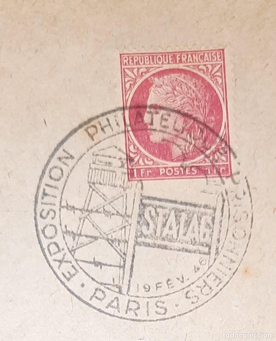 Sellos: Entero postal PARIS 1946 - Foto 5