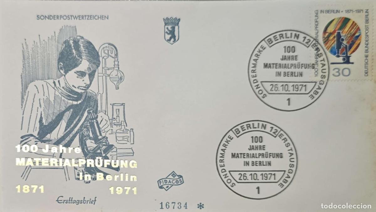 Sellos: CMI) 1971. GERMANY. MICROSCOPE. FDC. LABORATORY. XF - Foto 1