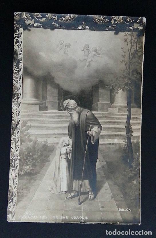 Timbres: CMI) 1943. MEXICO. POSTCARD. ARTISTIC REPRODUCTION OF SAINT JOACHIM WITH THE VIRGIN MARY AS A CHILD.